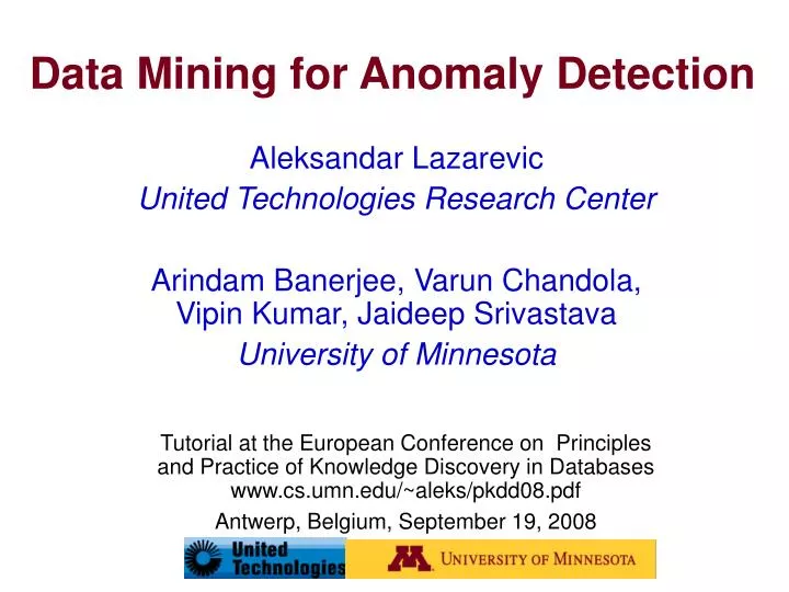 data mining for anomaly detection