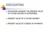 DISCOUNTING