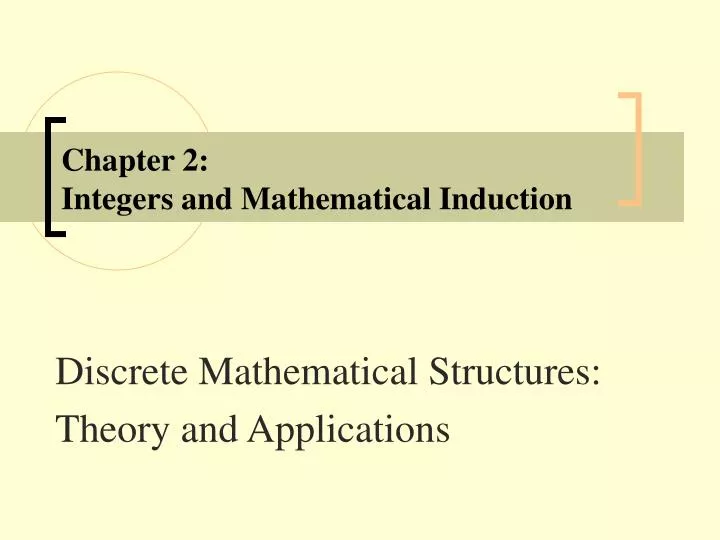 chapter 2 integers and mathematical induction