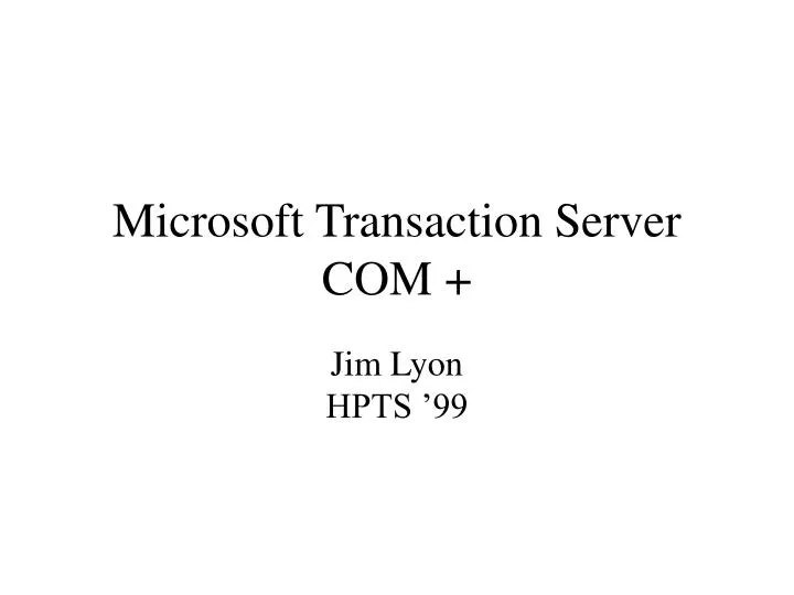 microsoft transaction server com