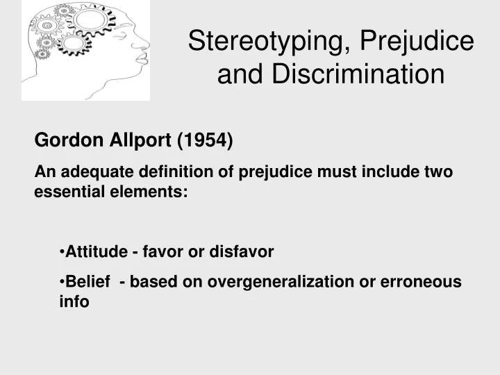 stereotyping prejudice and discrimination