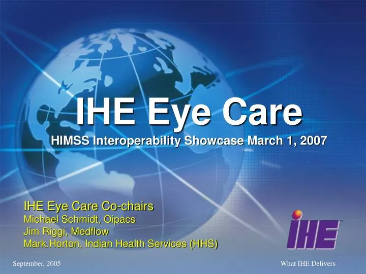 ihe eye care himss interoperability showcase march 1 2007