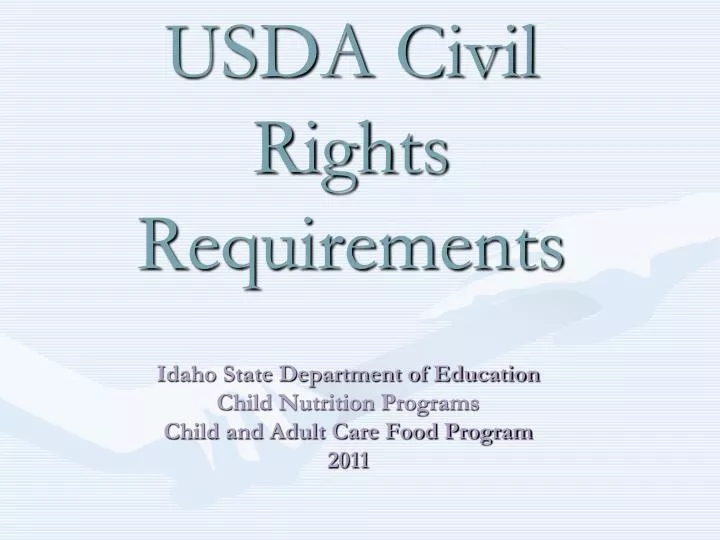 usda civil rights requirements