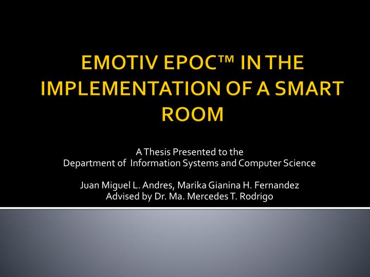 emotiv epoc in the implementation of a smart room