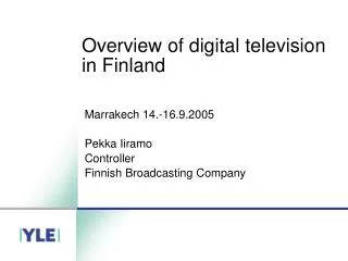 Overview of digital television in Finland