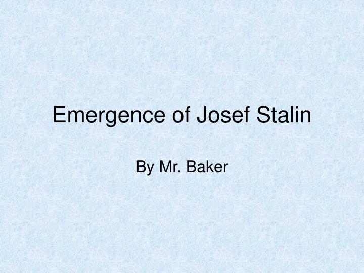 emergence of josef stalin