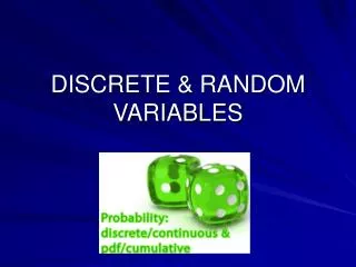discrete random variables