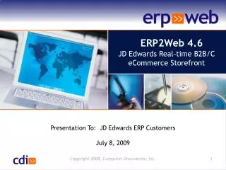 ERP2Web 4.6 JD Edwards Real-time B2B/C eCommerce Storefront
