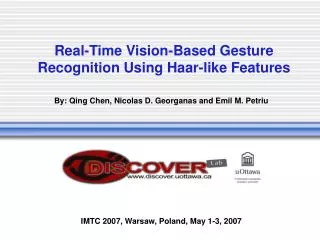 Real-Time Vision-Based Gesture Recognition Using Haar-like Features