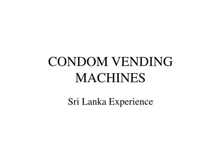 condom vending machines
