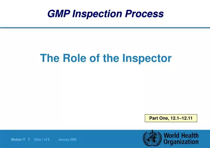 gmp inspection process