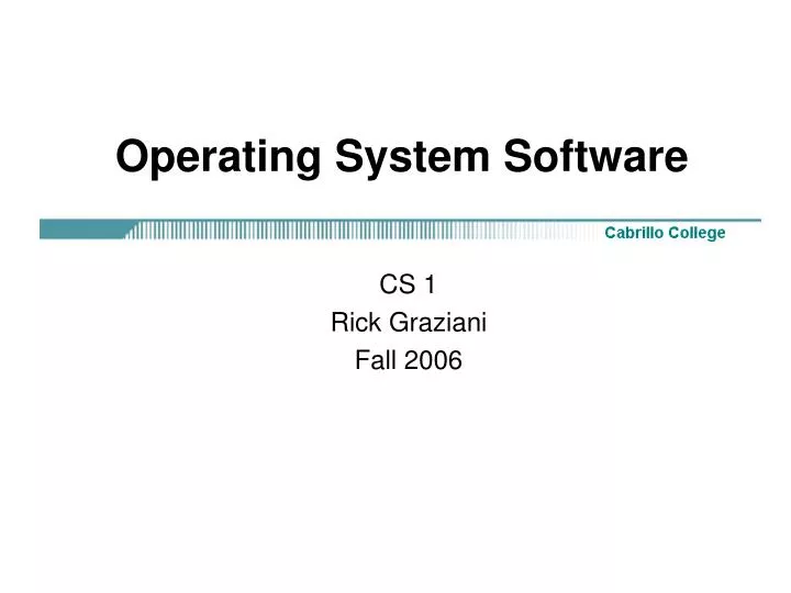operating system software
