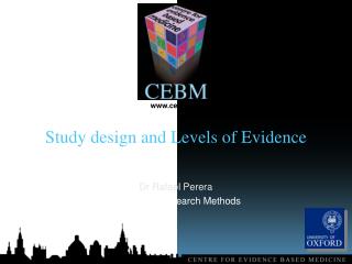Study design and Levels of Evidence