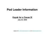 Pod Leader Information - slide 1