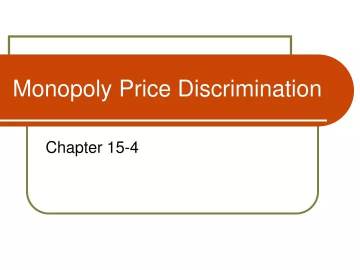 monopoly price discrimination