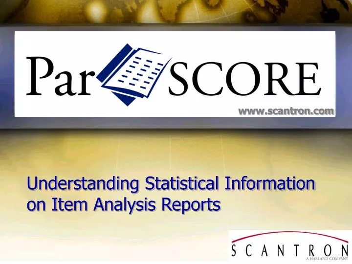 understanding statistical information on item analysis reports