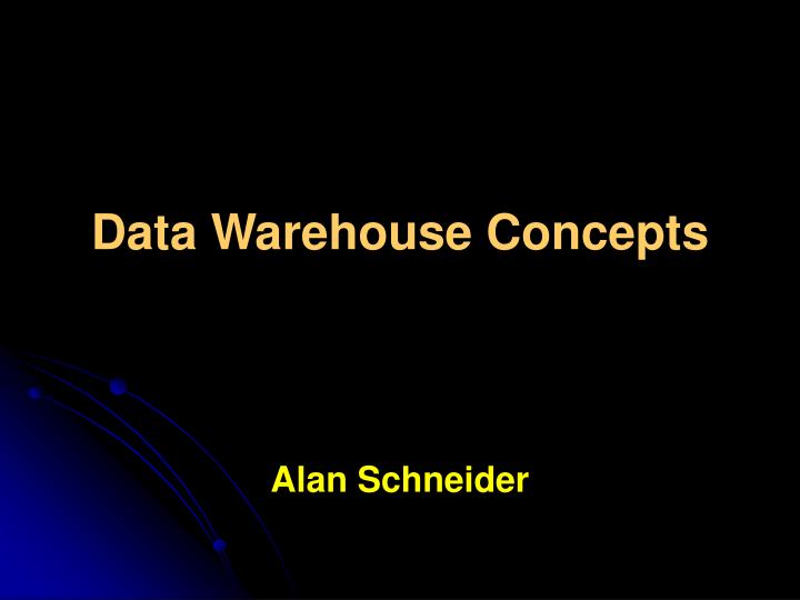 data warehouse concepts