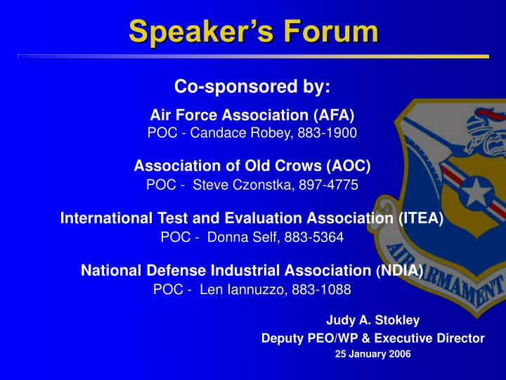 speaker s forum