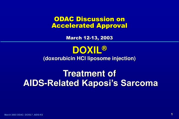 odac discussion on accelerated approval march 12 13 2003