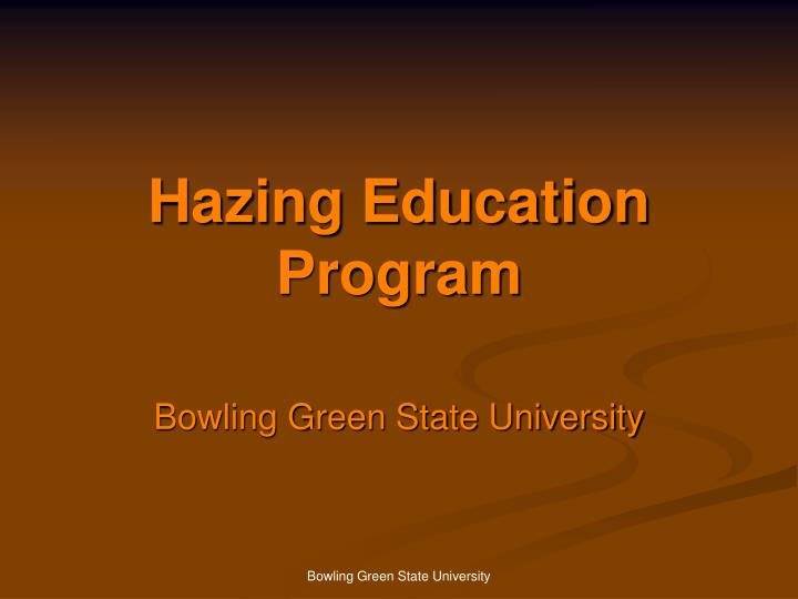 hazing education program