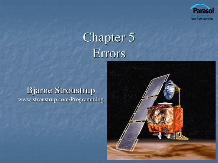chapter 5 errors