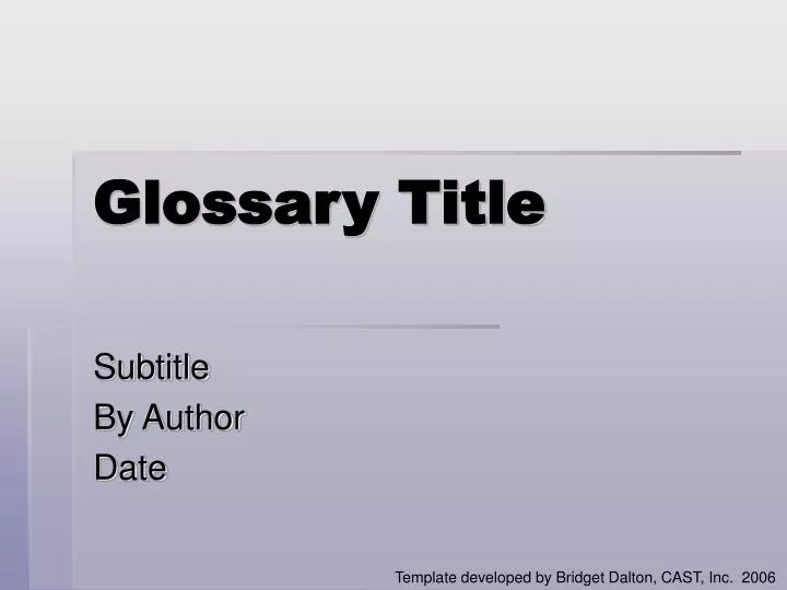 glossary title