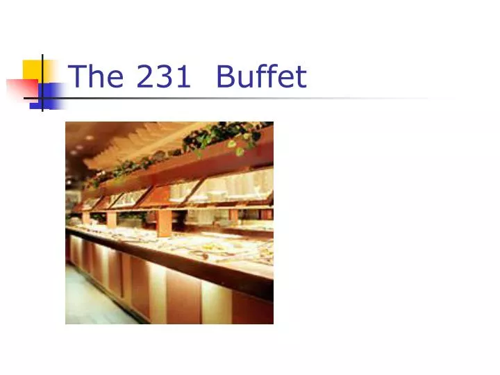 the 231 buffet