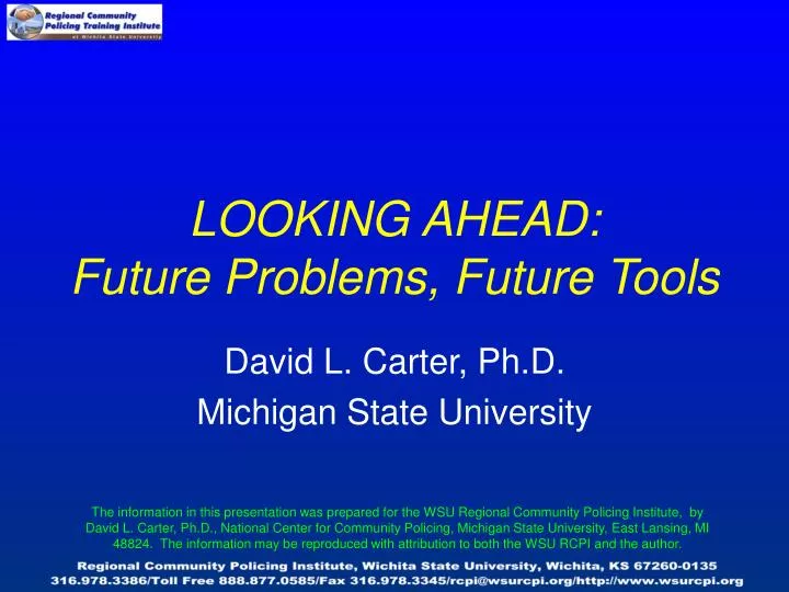 looking ahead future problems future tools
