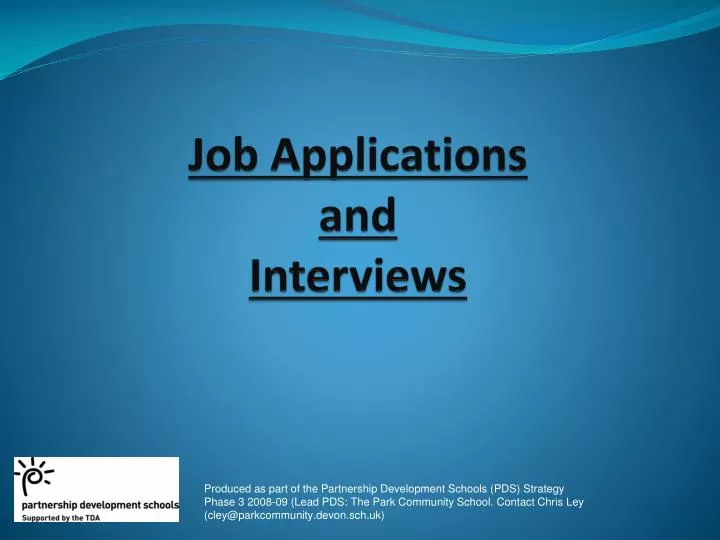 job applications and interviews