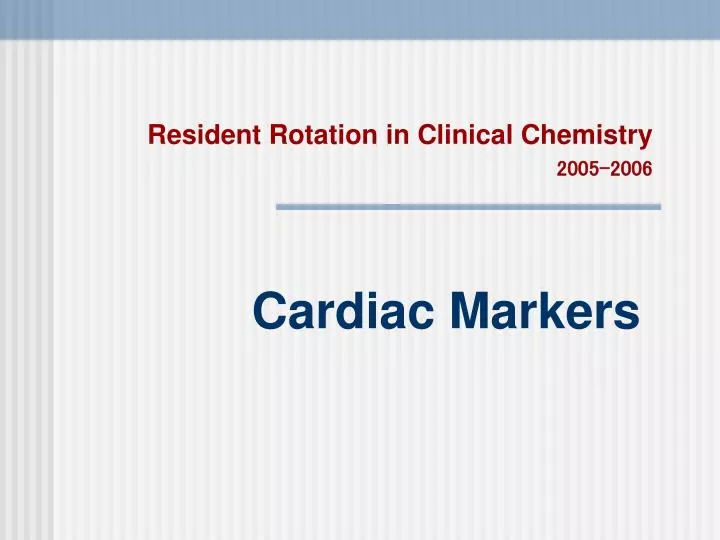 cardiac markers