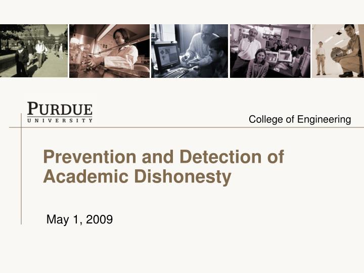 prevention and detection of academic dishonesty