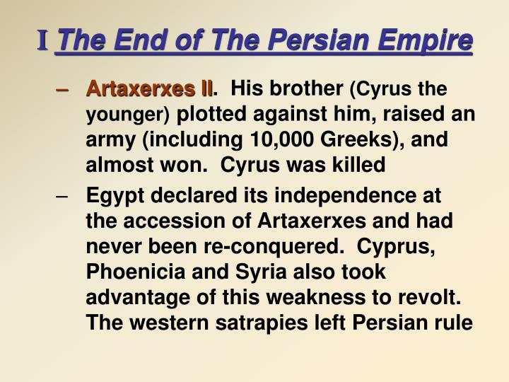 i the end of the persian empire