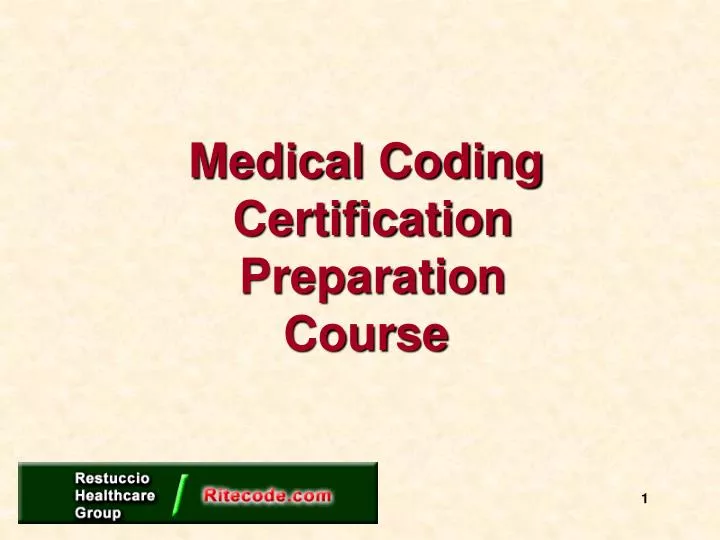 medical coding certification preparation course