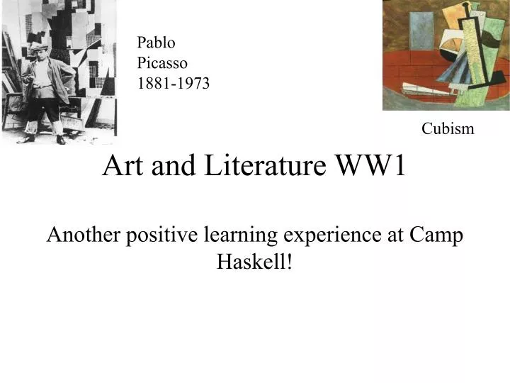 art and literature ww1