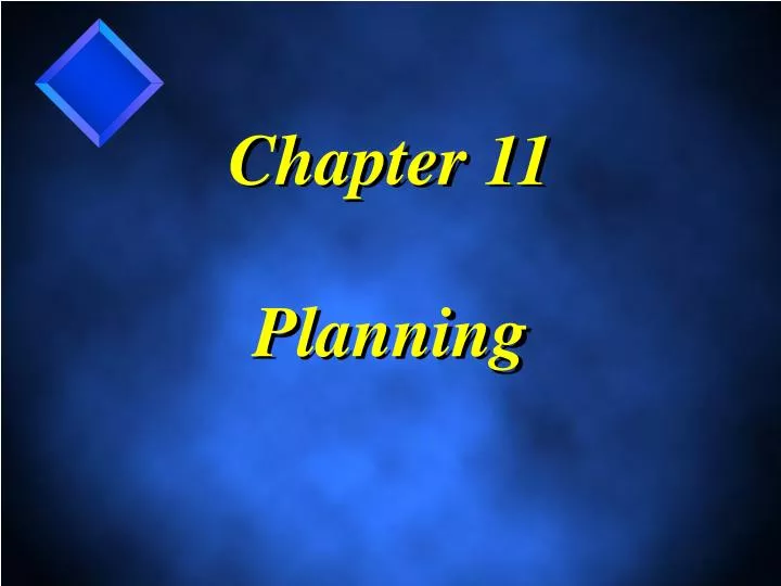 chapter 11 planning