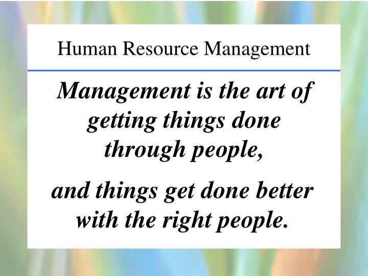 human resource management