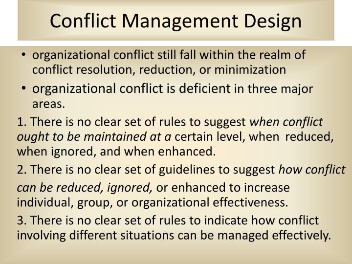 conflict management design