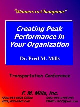 Dr. Fred M. Mills