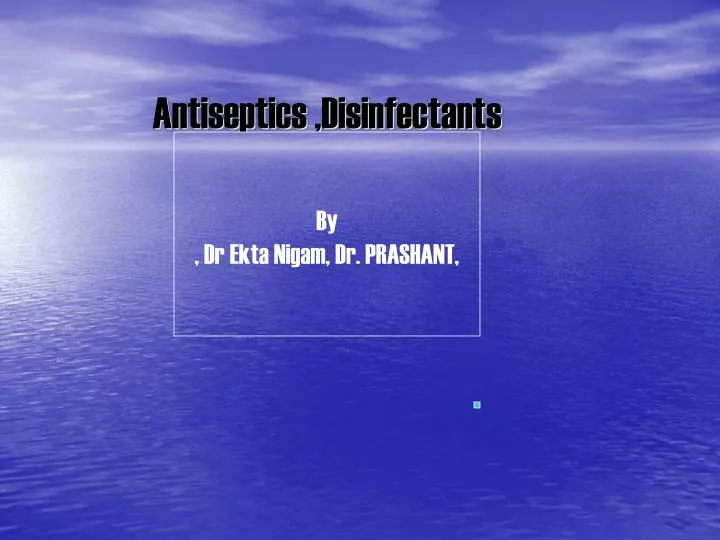 antiseptics disinfectants
