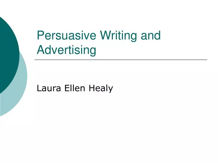 persuasive writing and advertising