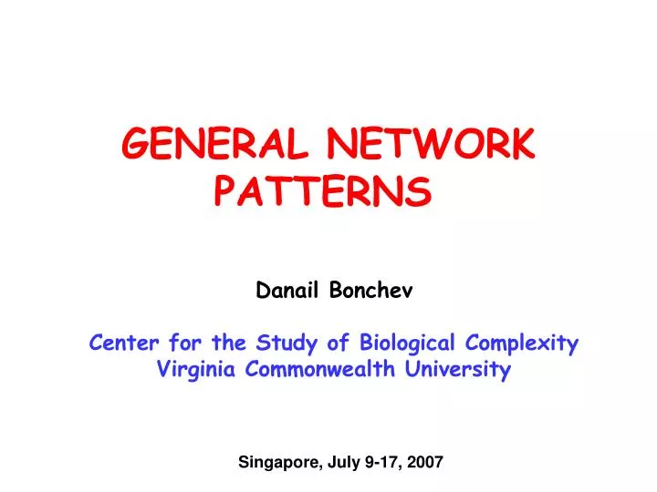general network patterns