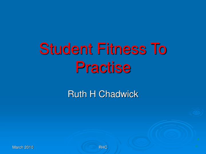 student fitness to practise