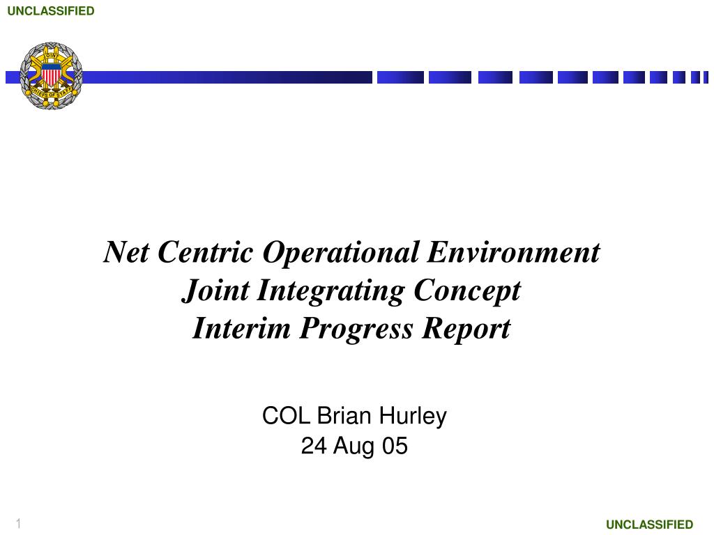 PPT - Net Centric Operational Environment Joint Integrating Concept ...