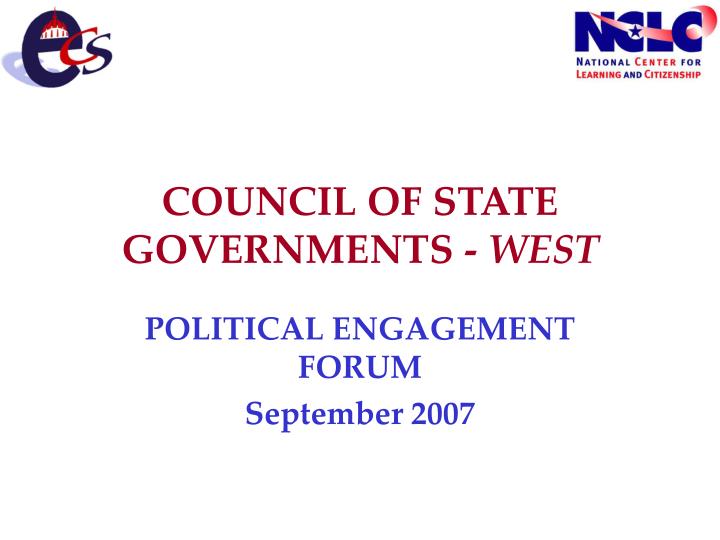 council of state governments west