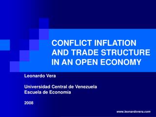 CONFLICT INFLATION AND TRADE STRUCTURE IN AN OPEN ECONOMY