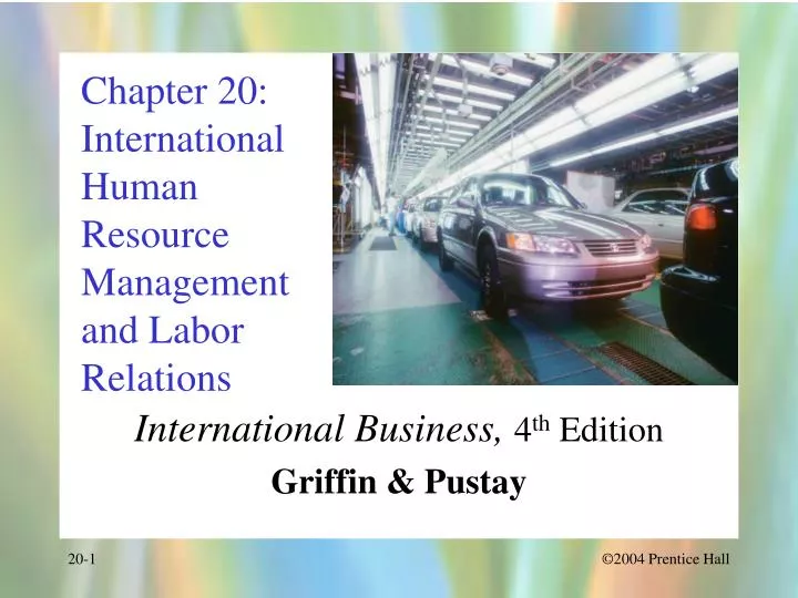 chapter 20 international human resource management and labor relations