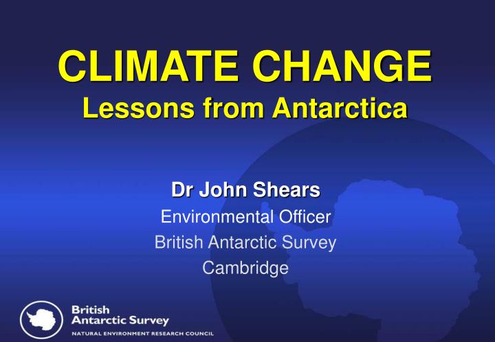 climate change lessons from antarctica