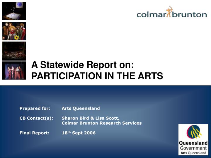 a statewide report on participation in the arts