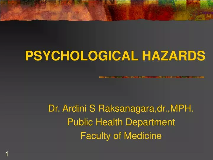 psychological hazards