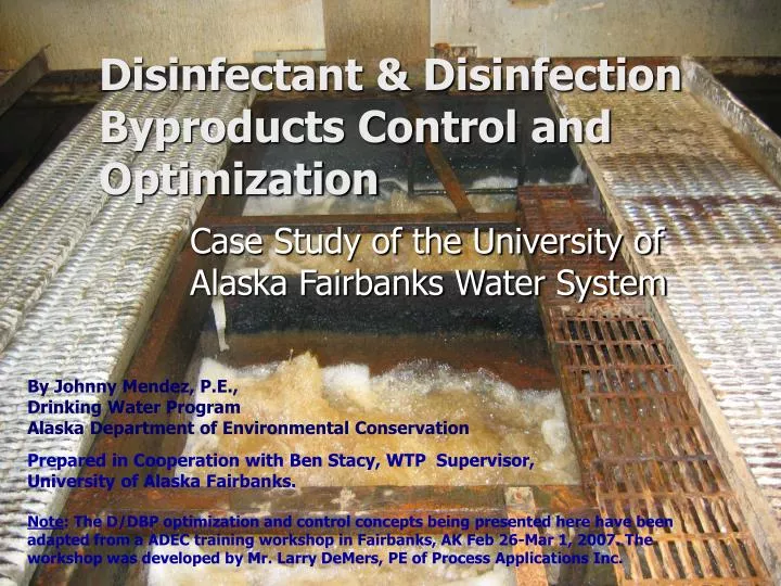 disinfectant disinfection byproducts control and optimization